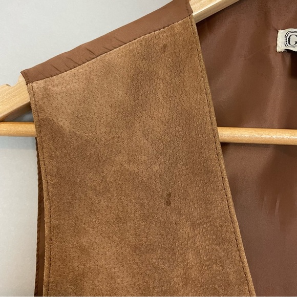 Vintage Leather Vest Men‎ Brown Classic Steampunk Professor Academia Size Large - Picture 4 of 13